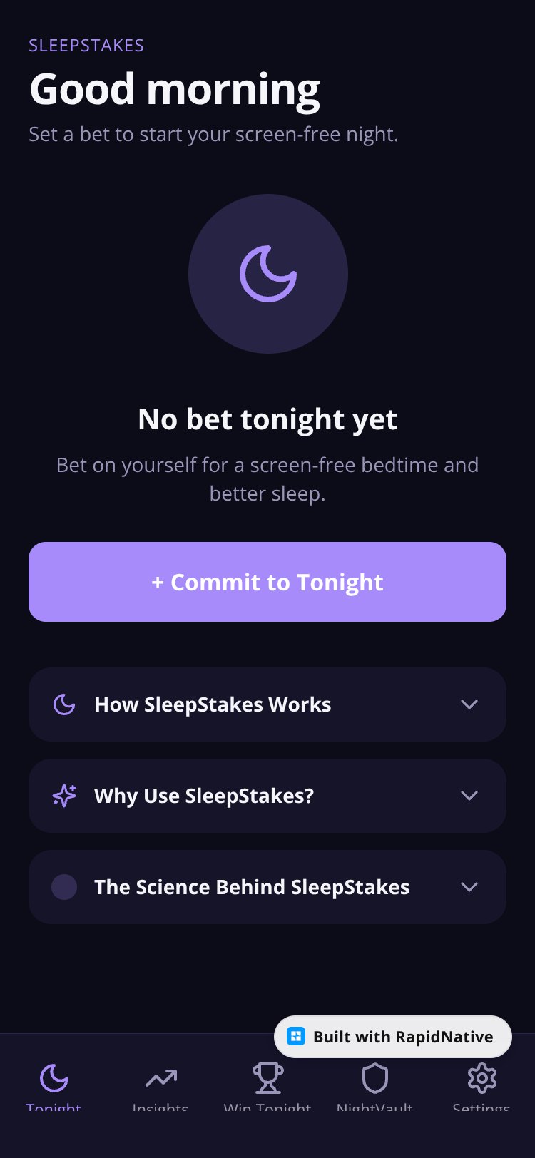 RapidNative App screen 1