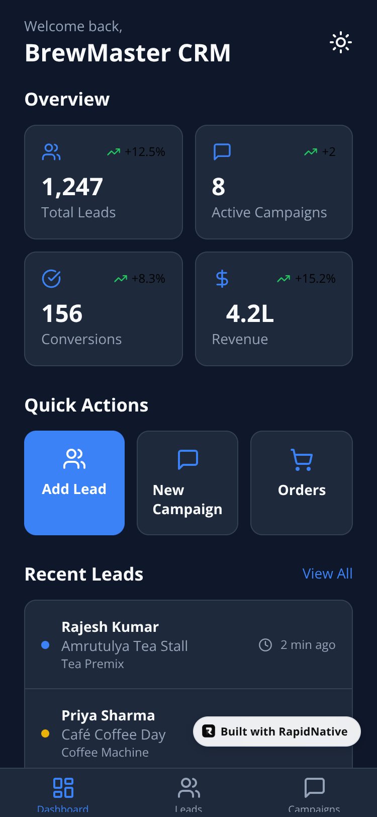 QuickCore screen 2