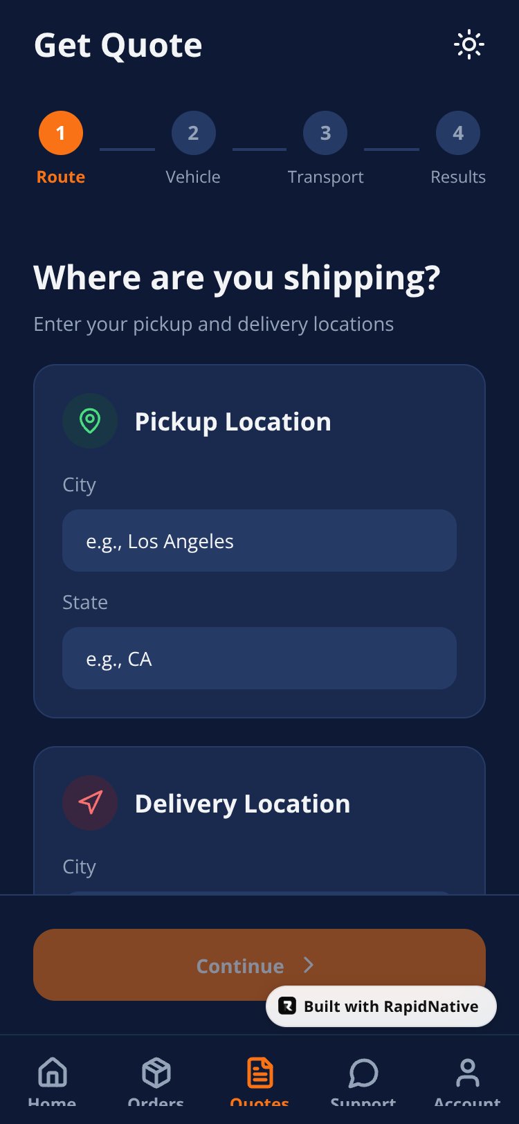 KeepShippin Auto Transport screen 2