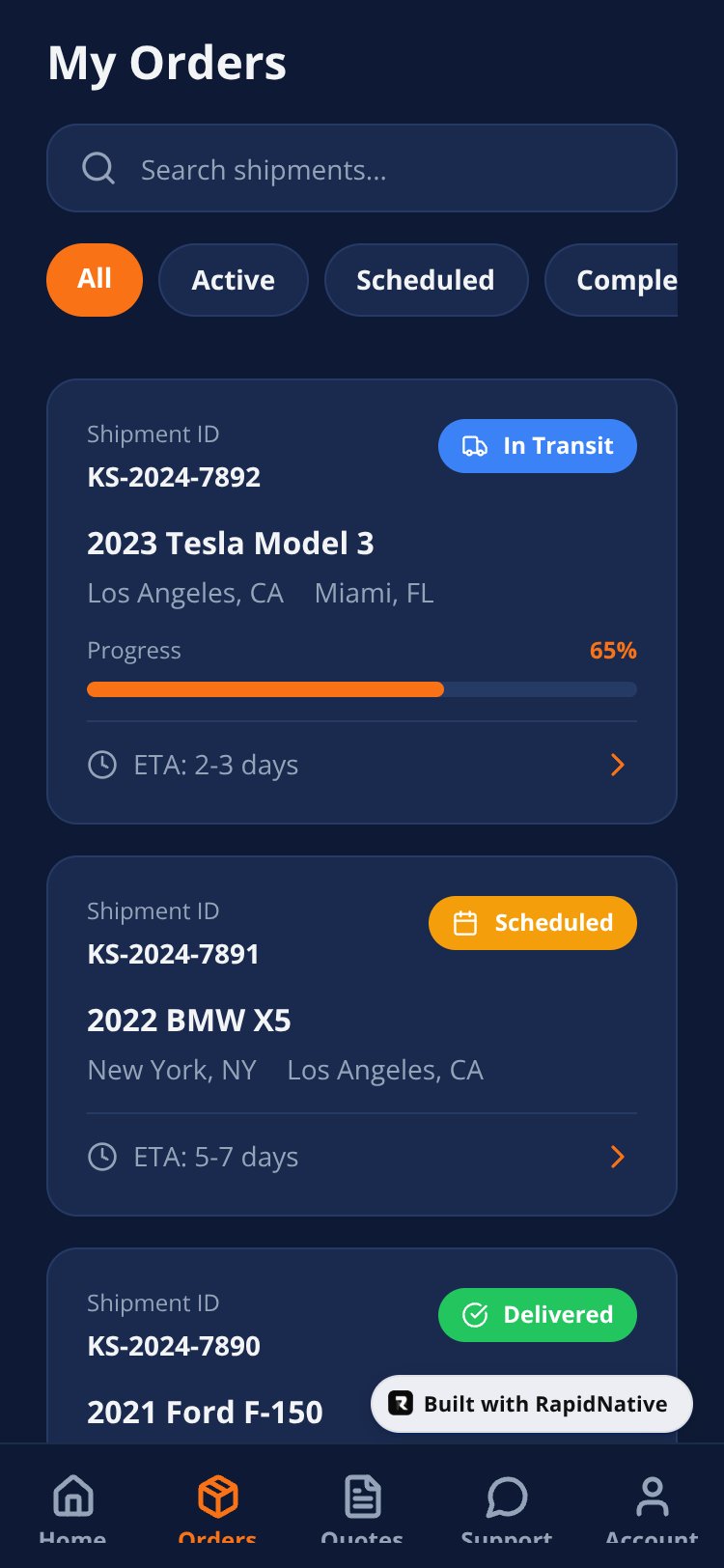 KeepShippin Auto Transport screen 4