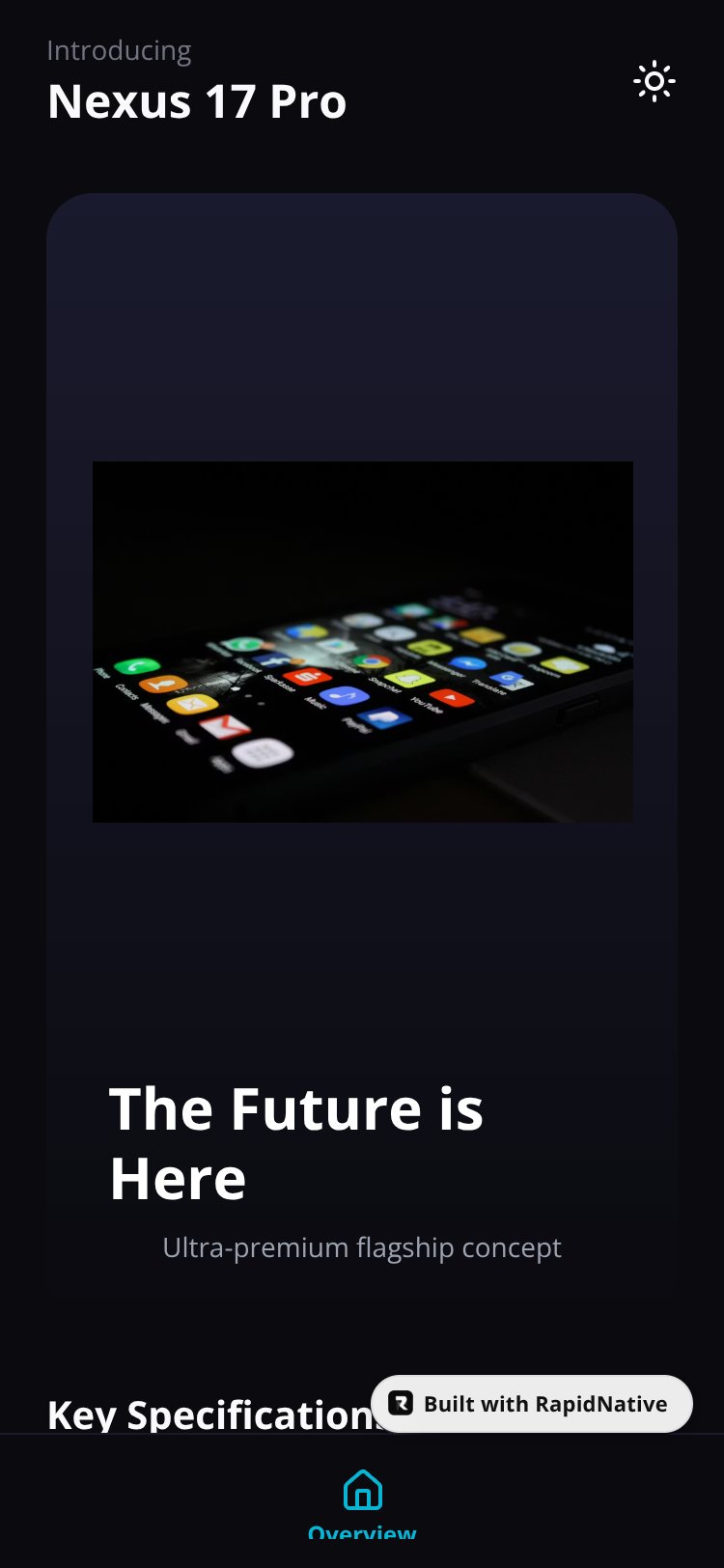 Nexus 17 Pro screen 1