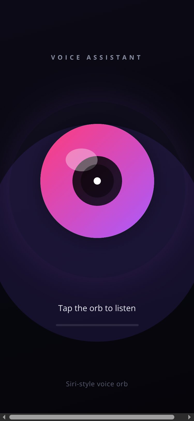 Voice Orb screen 1