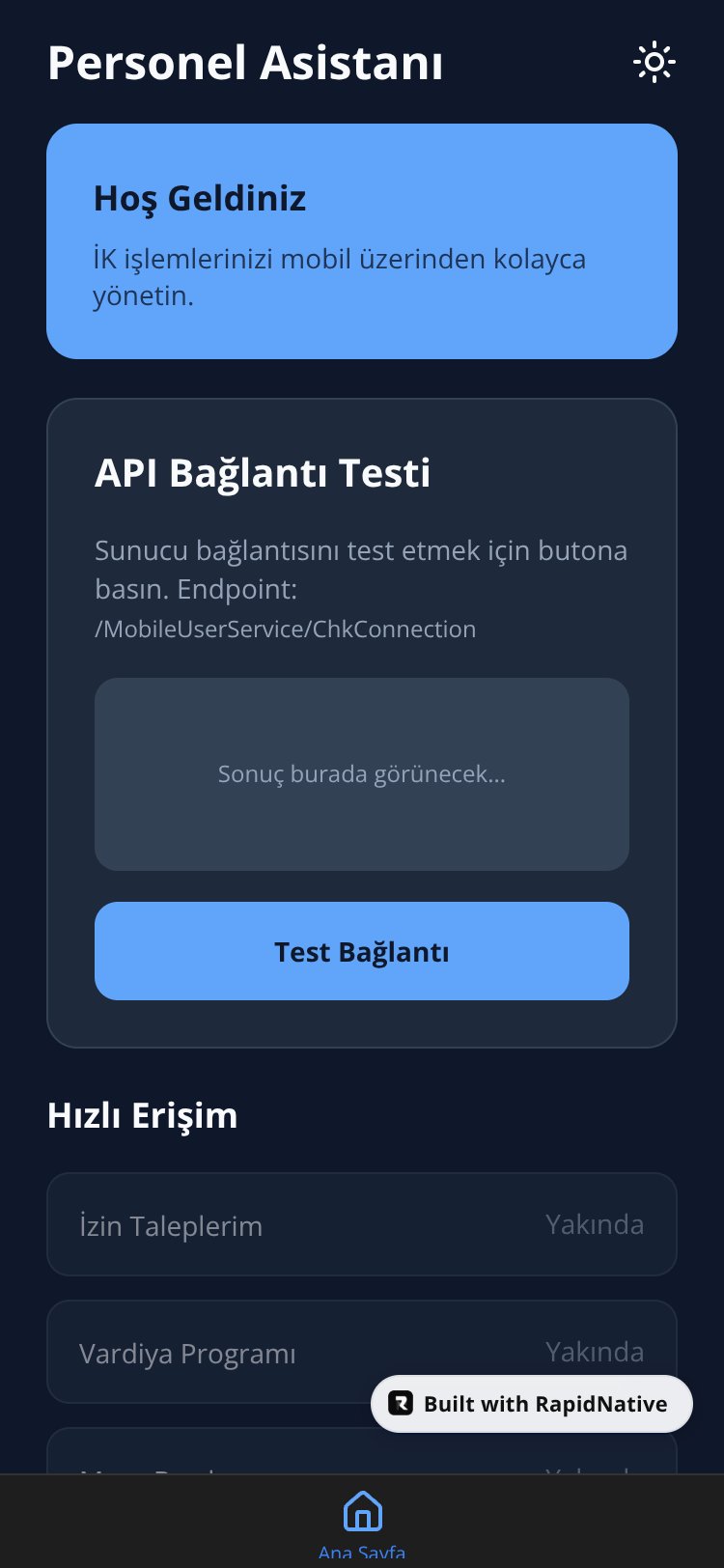 Personel Asistanı screen 1