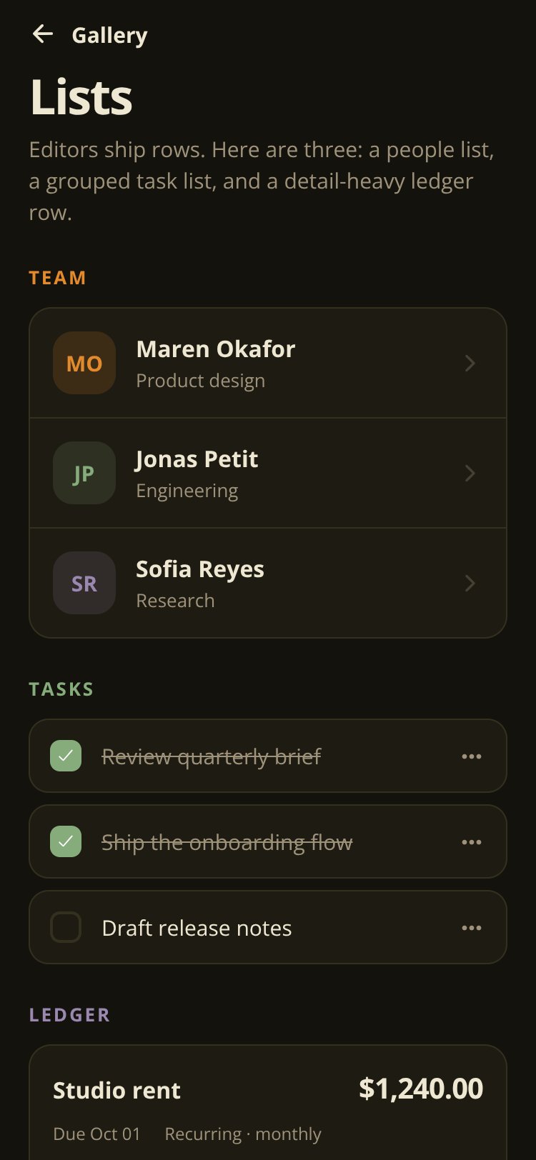 Aesthetic UI screen 2