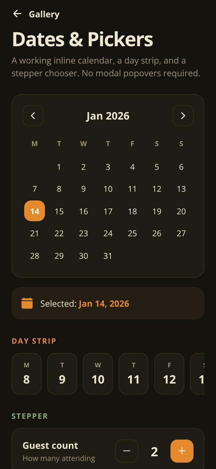 Aesthetic UI screen 4
