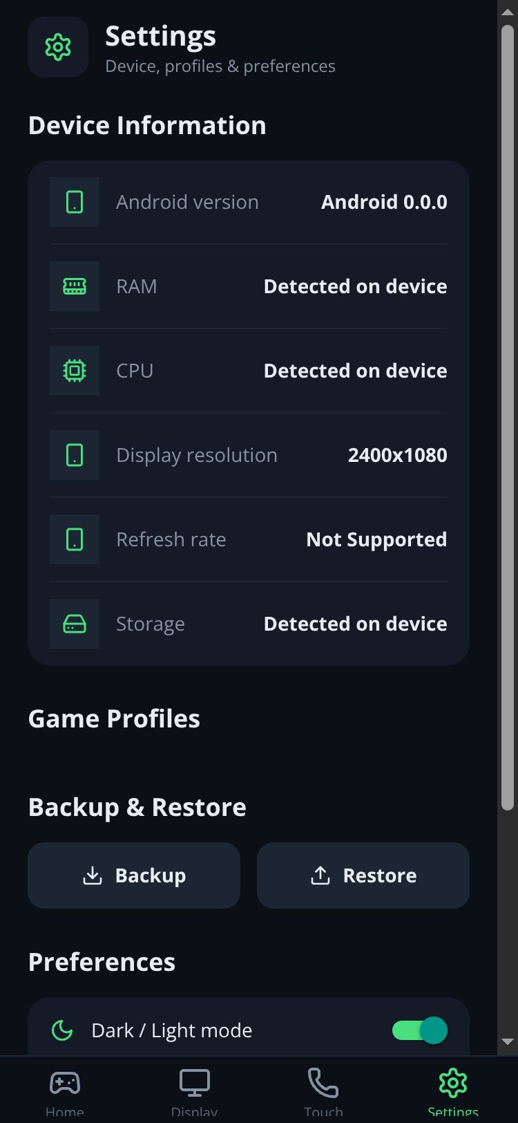 GameTune screen 3
