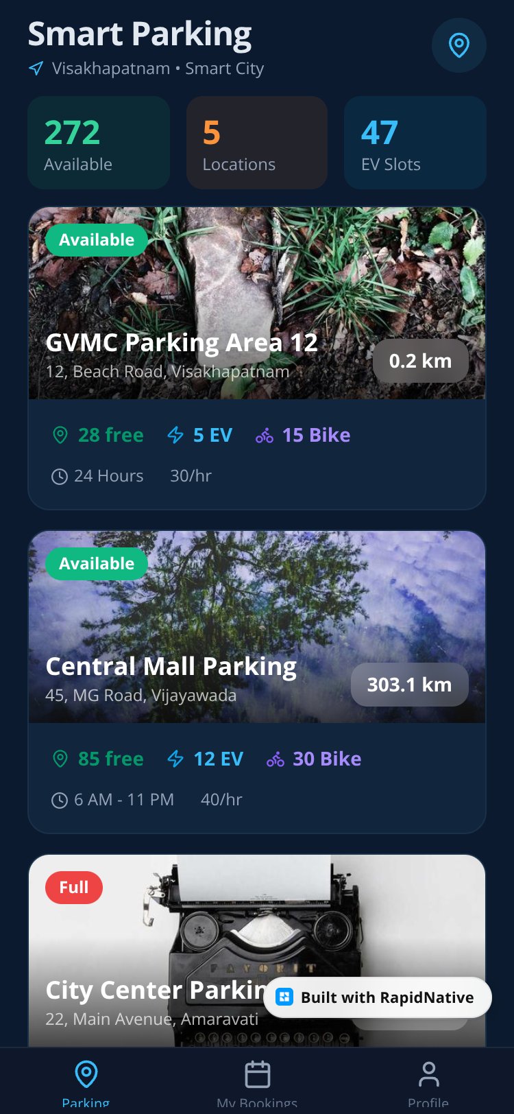 Smart Car Parking screen 2