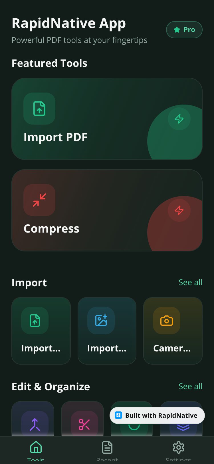 RapidNative App screen 5
