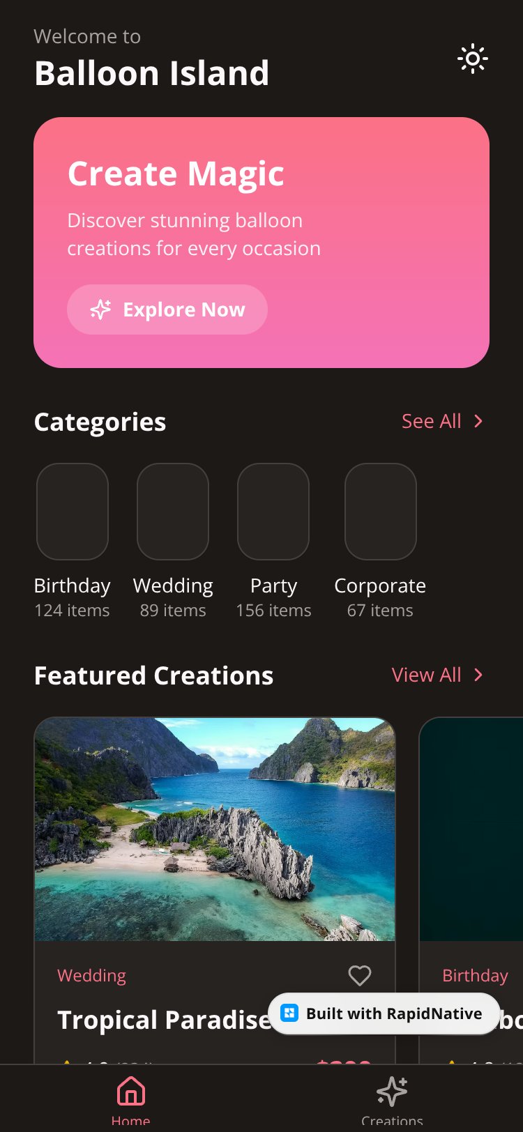 Balloon Island screen 2