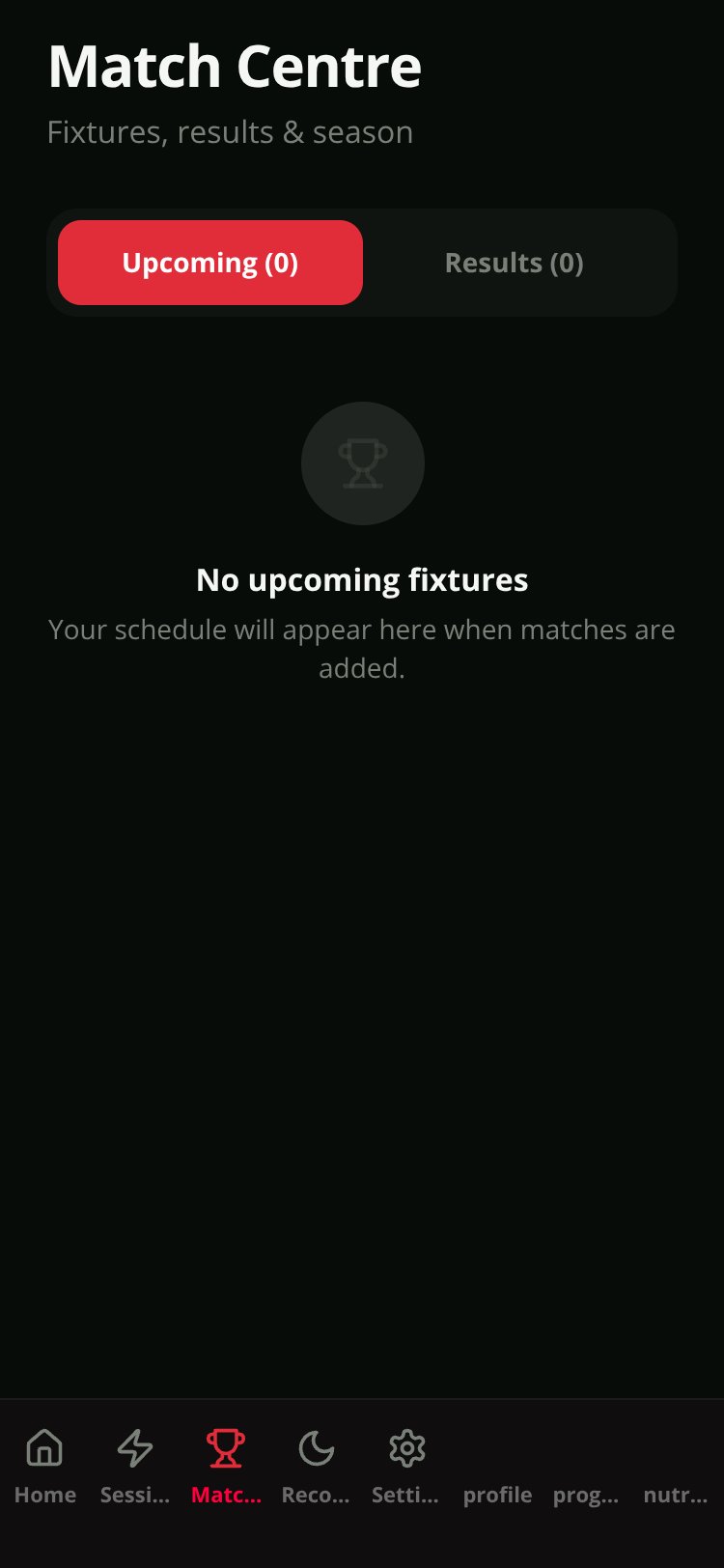 Football Tracker screen 1