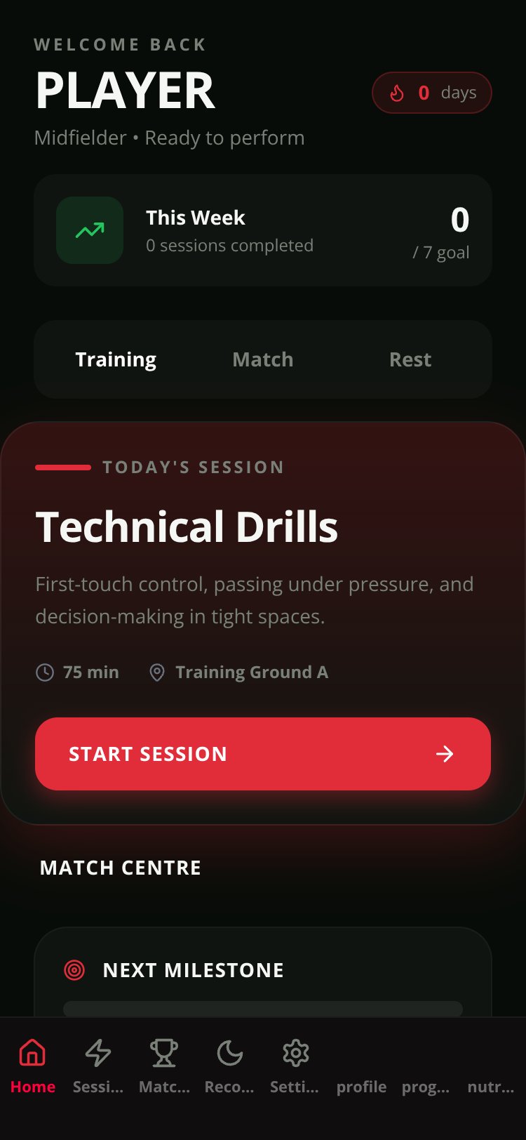 Football Tracker screen 3