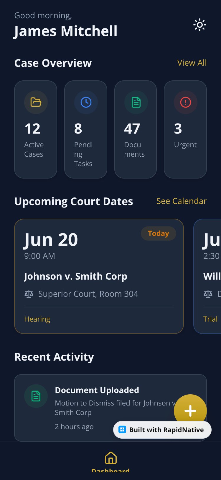 LegalFlow screen 1