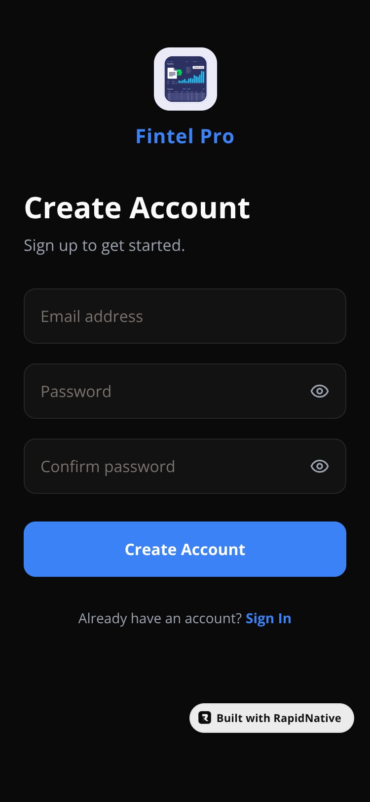Fintel Pro screen 2