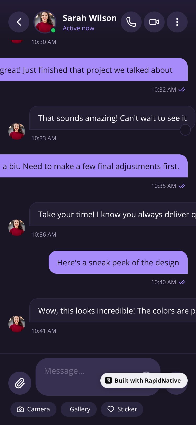 ChatFlow screen 1