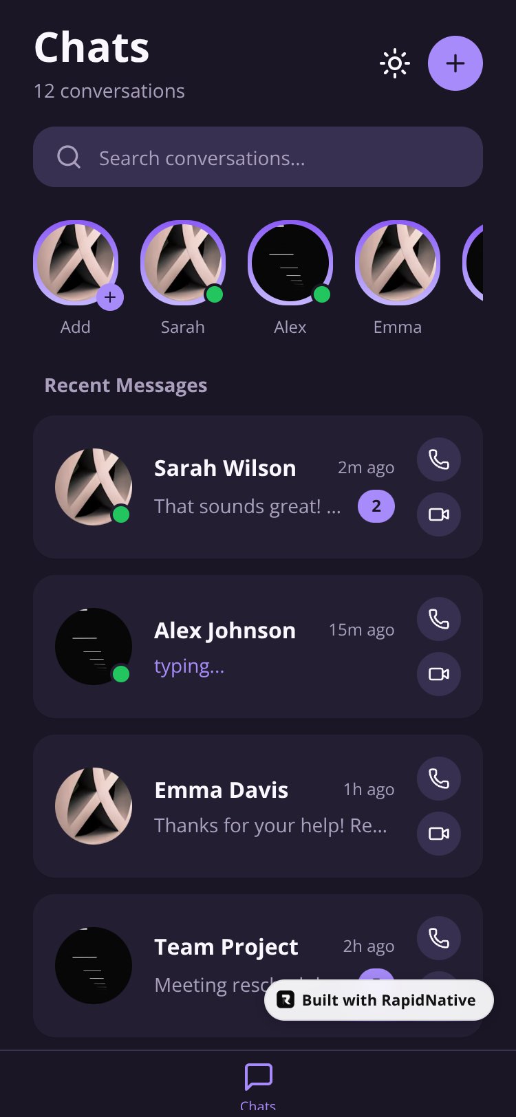 ChatFlow screen 2