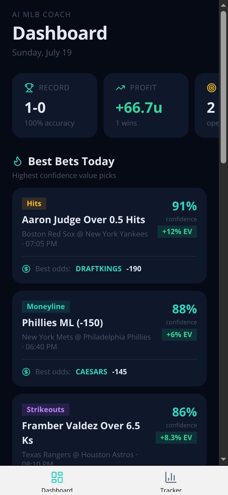 AI MLB Coach Pro screen 1