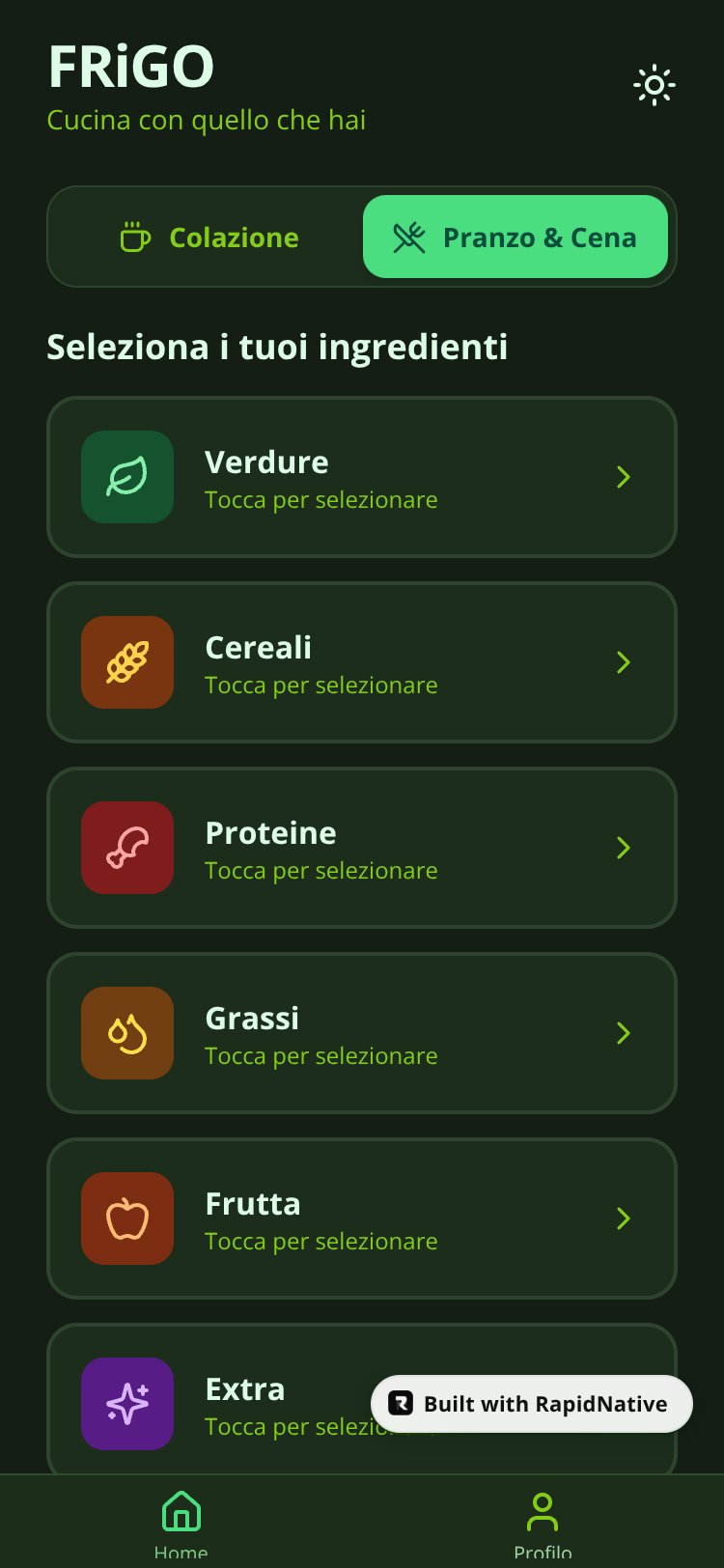 FRiGO screen 1