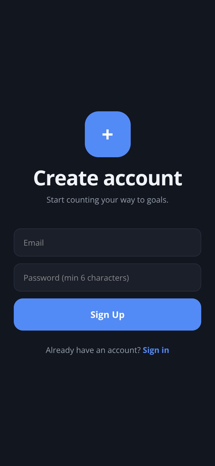 Tap Counter screen 2