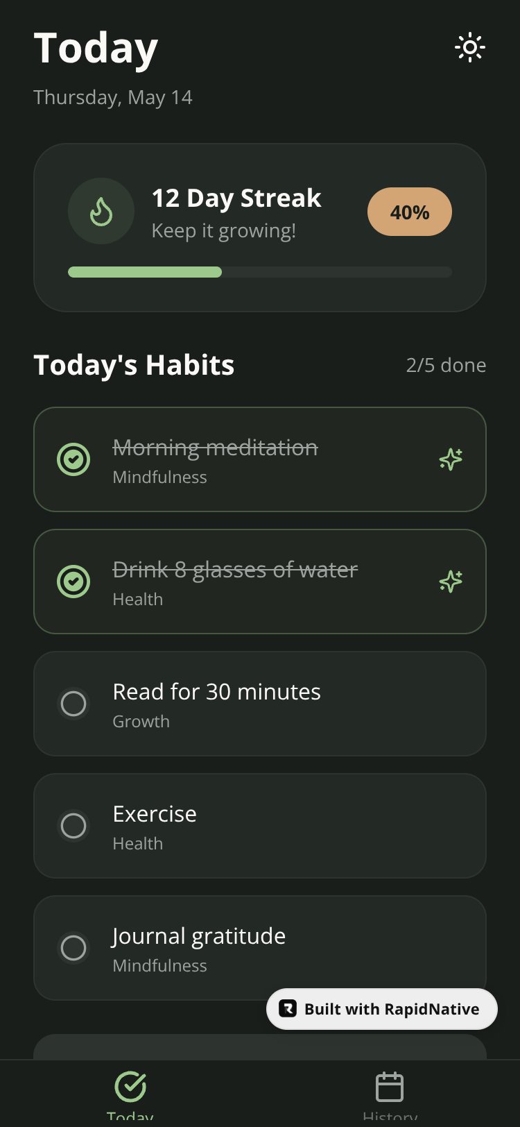 Habit Bloom screen 1