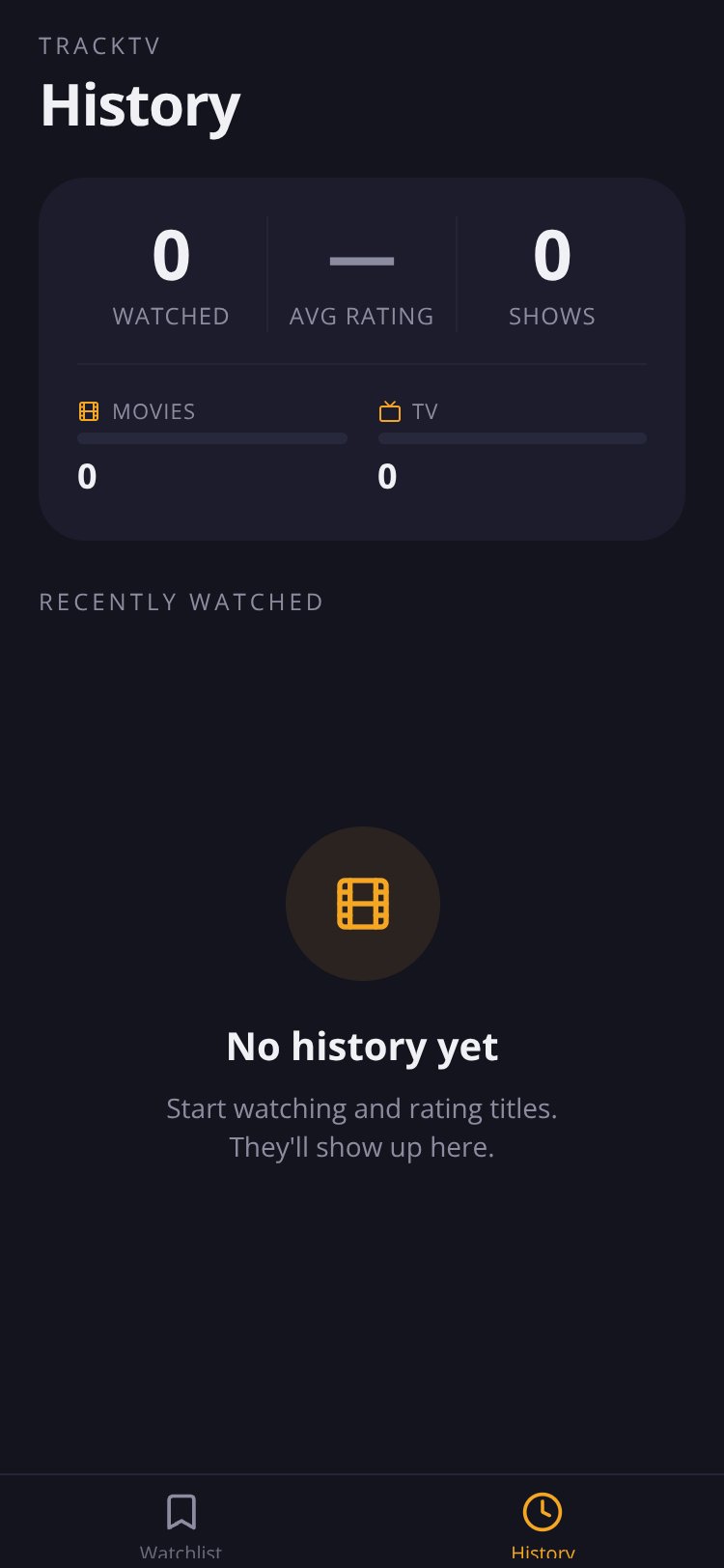 TrackTV screen 1