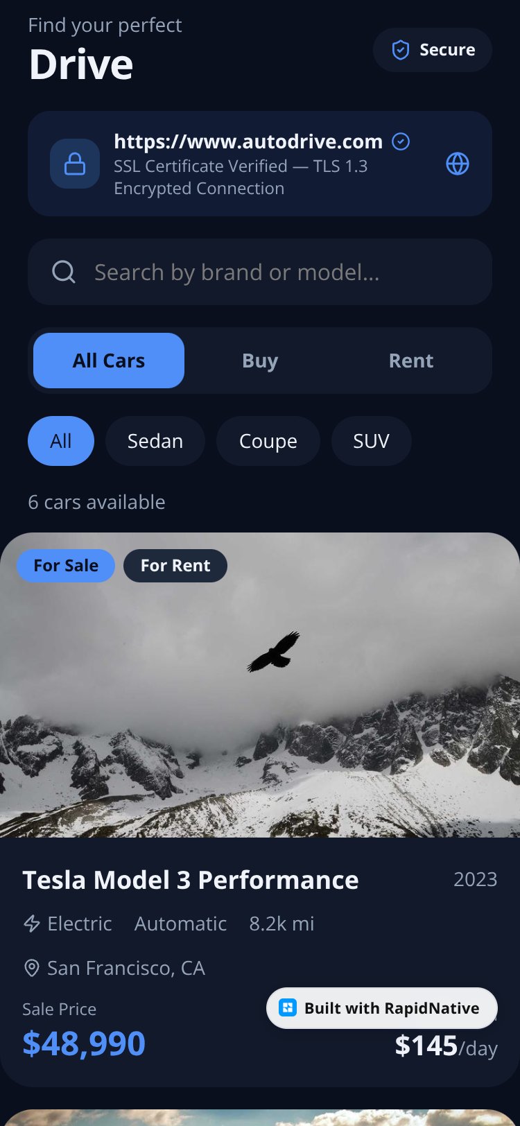 AutoDrive screen 1