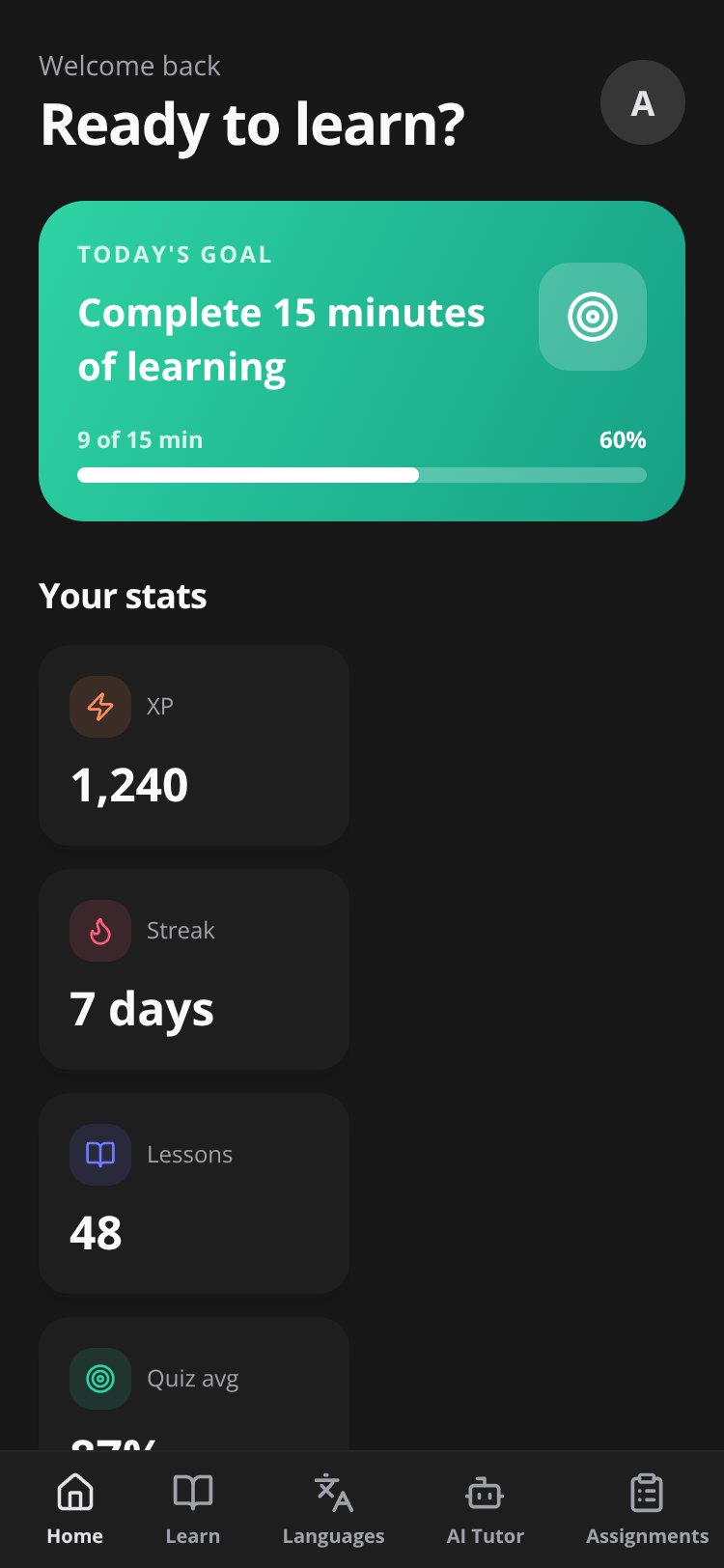 RapidNative App screen 2