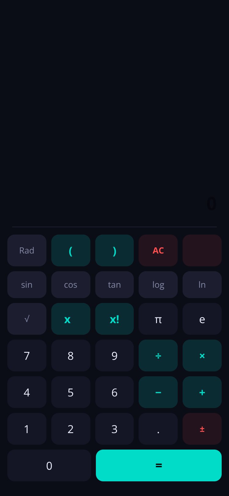 SciCalc screen 1
