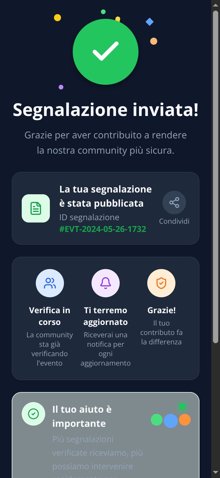 SafeCommunity screen 1