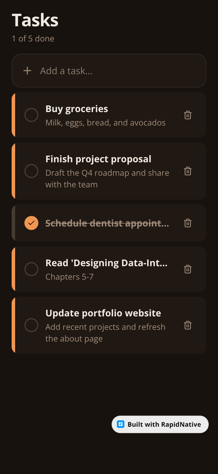 Taskly screen 1