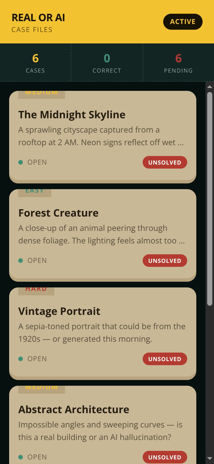 Real or AI screen 2