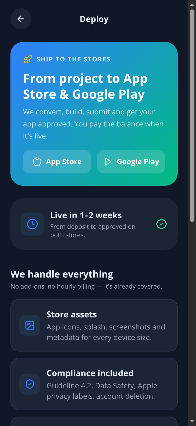 RapidNative screen 3