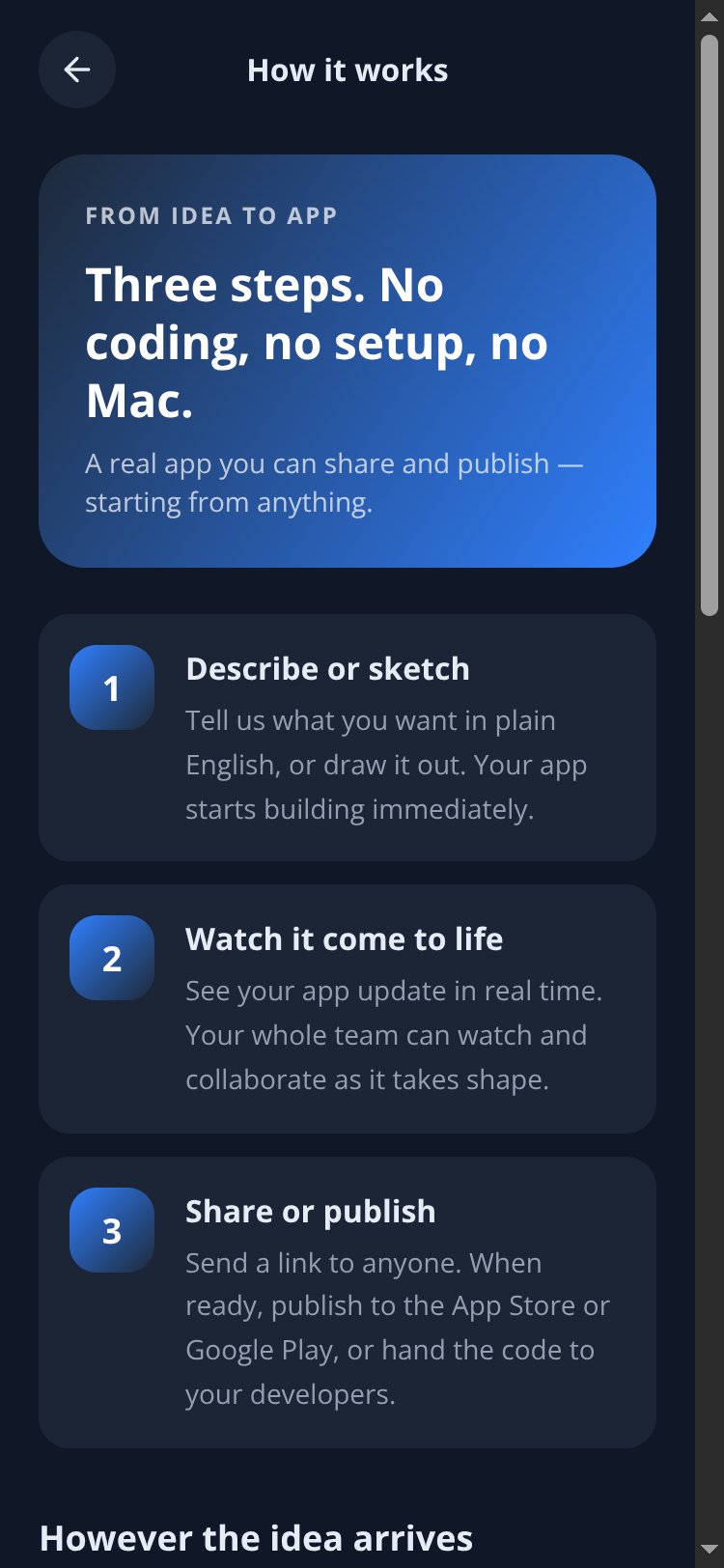 RapidNative screen 4