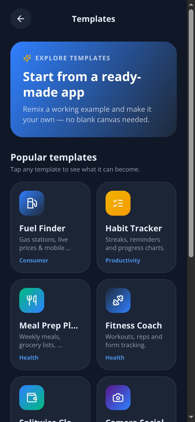 RapidNative screen 5