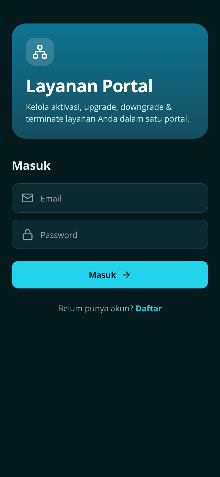 Layanan Portal screen 1