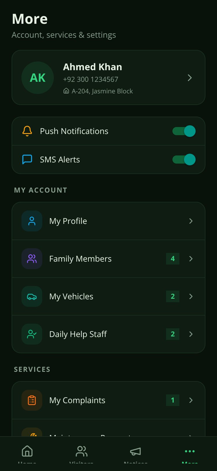 SocietyGate screen 1