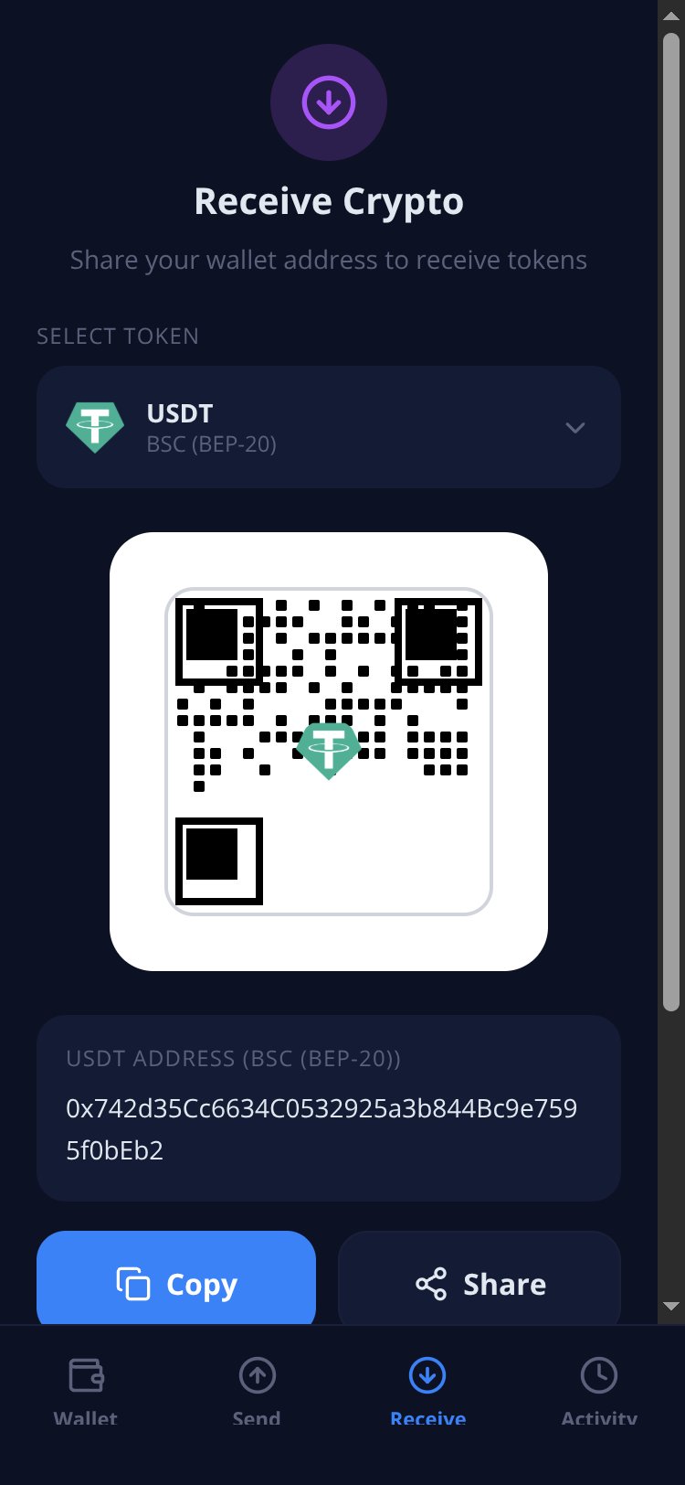 CryptoVault screen 3