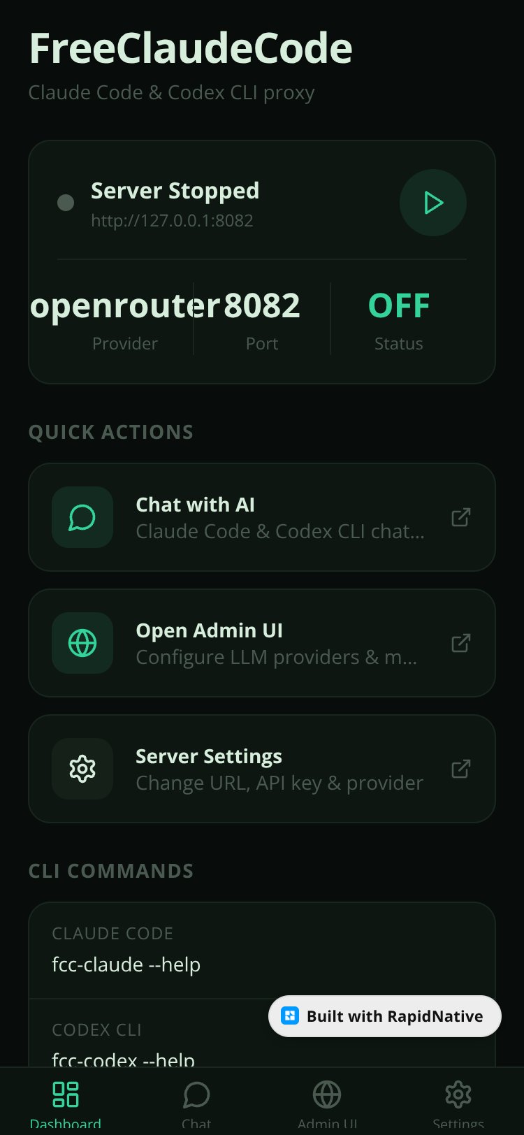 FreeClaudeCode screen 3