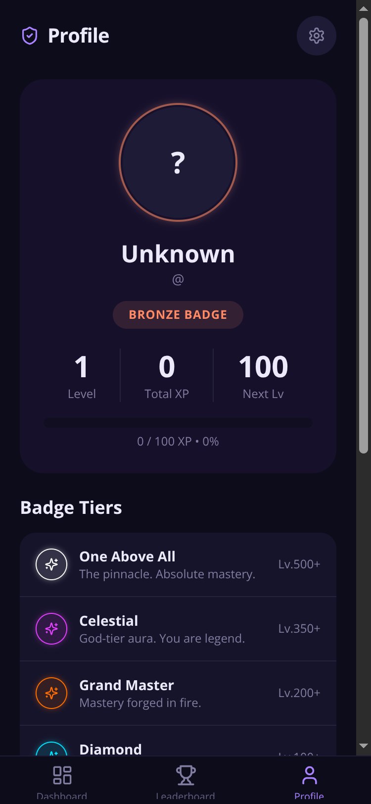 LevelUp screen 2
