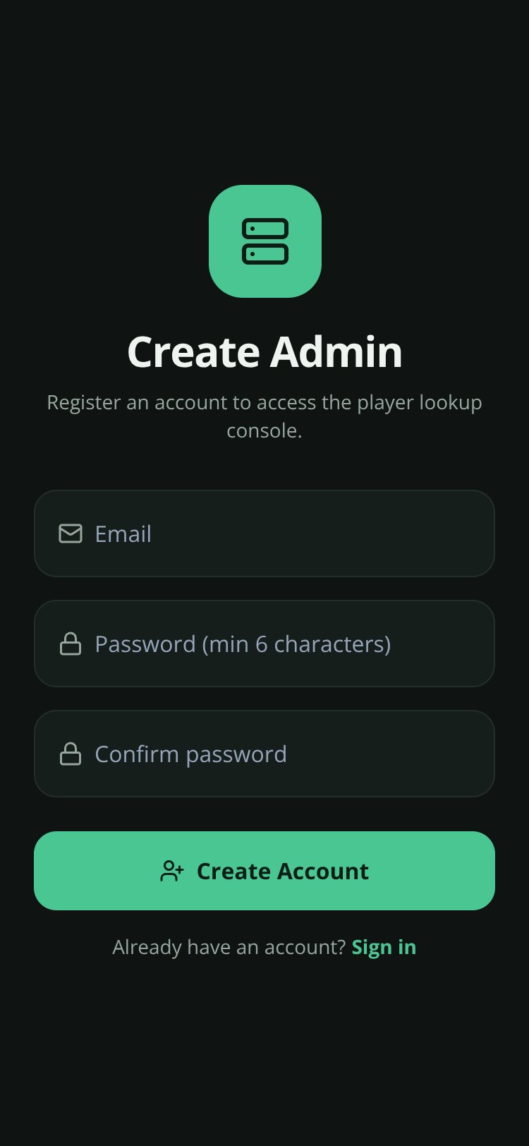 SCAdmin Console screen 2