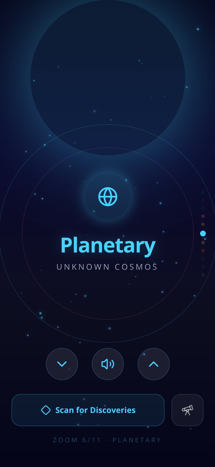 Cosmic Zoom screen 1