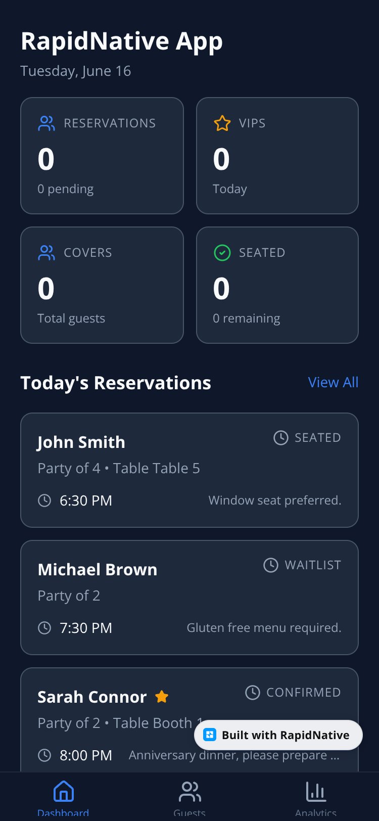 RapidNative App screen 3