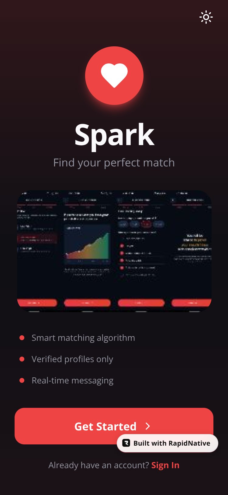 Spark screen 1