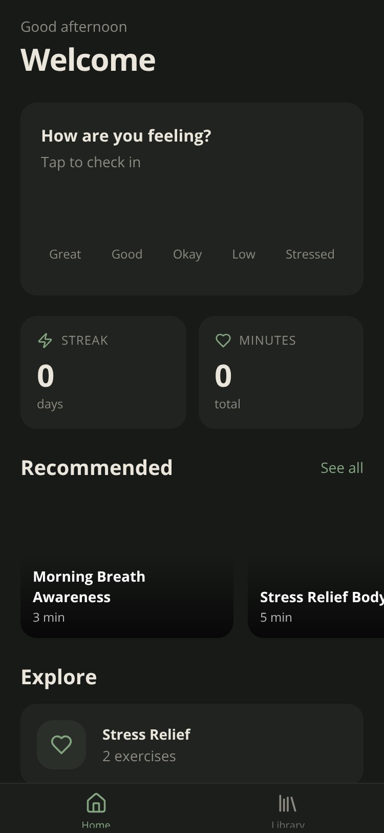 Mindful Moments screen 1