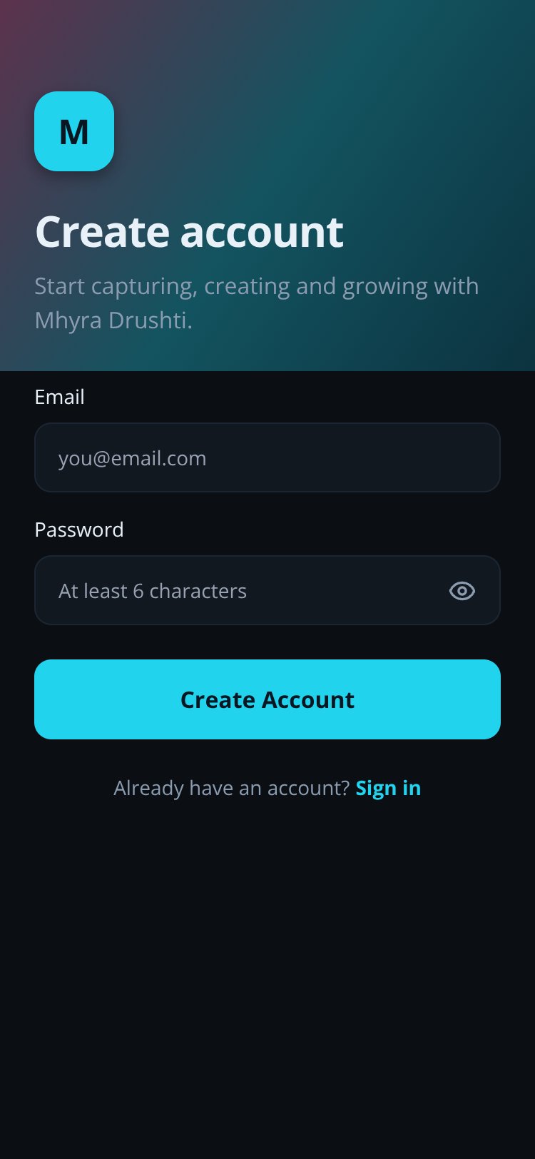 Mhyra Drushti screen 2