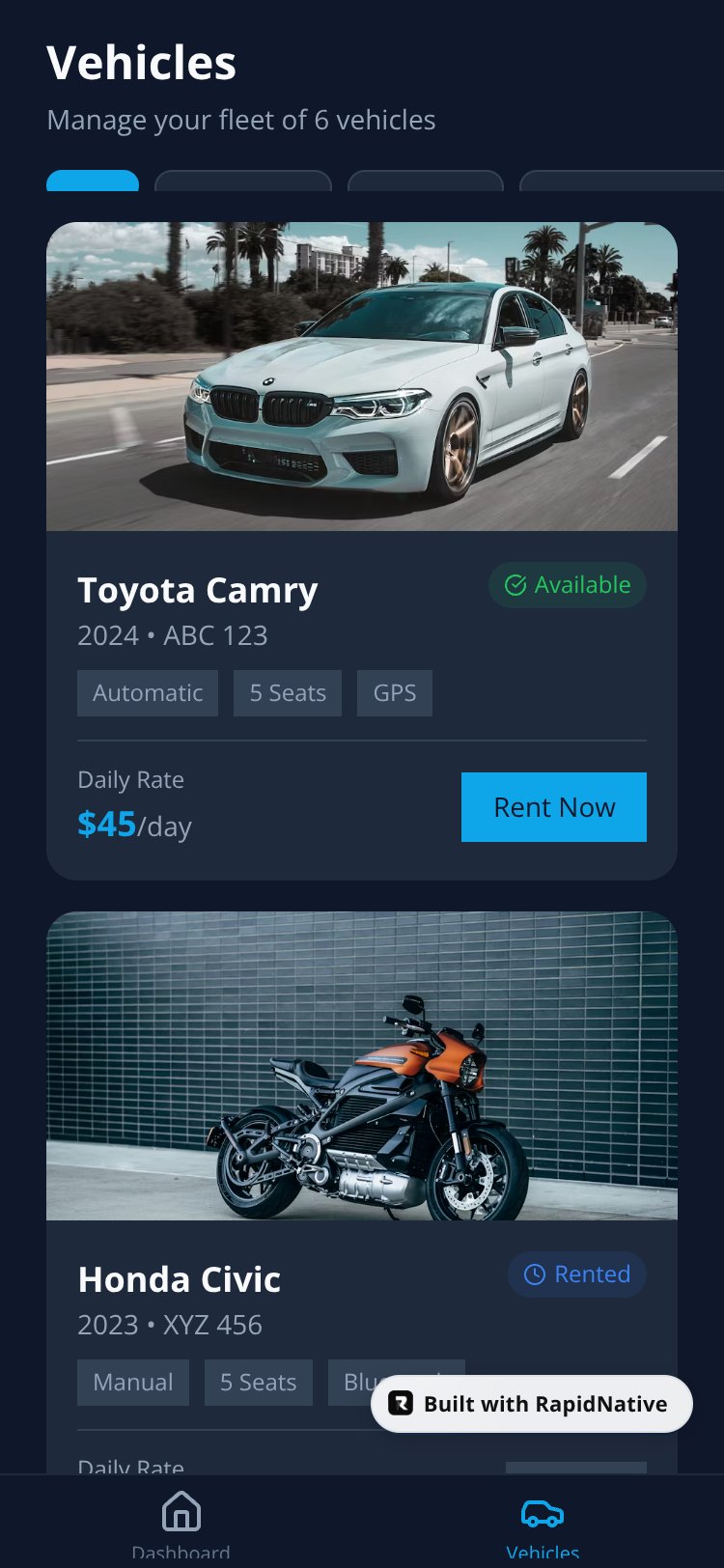CarFlow screen 1
