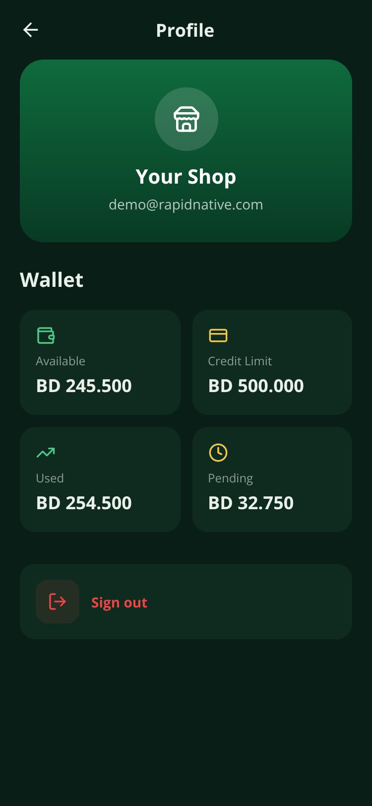 Lotto Shop screen 2