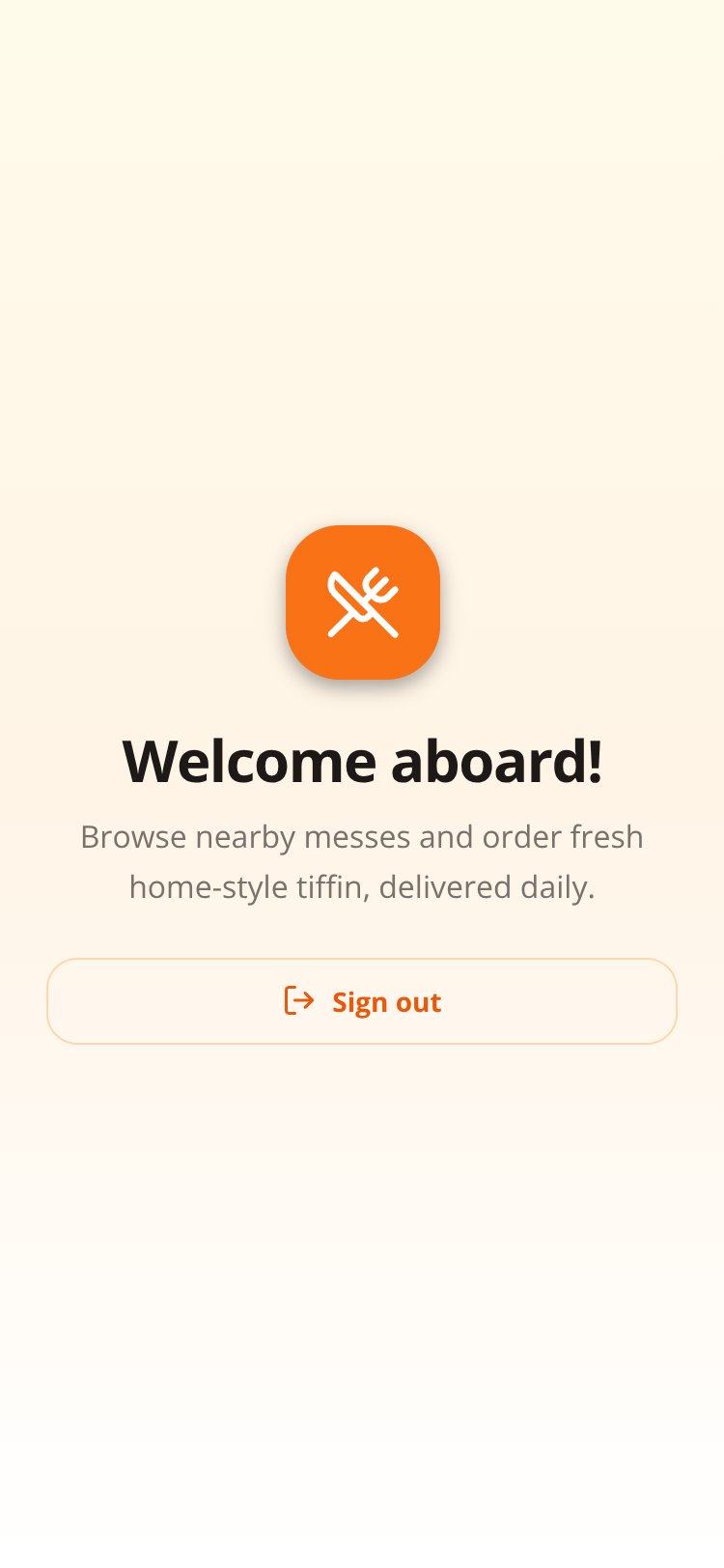 RapidNative App screen 1