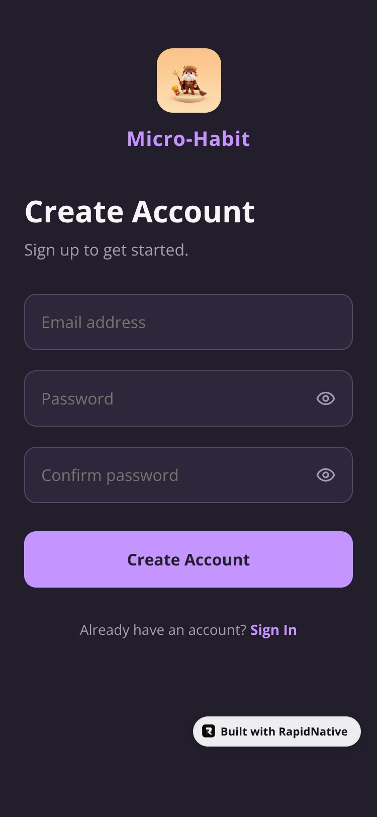 Micro-Habit screen 2