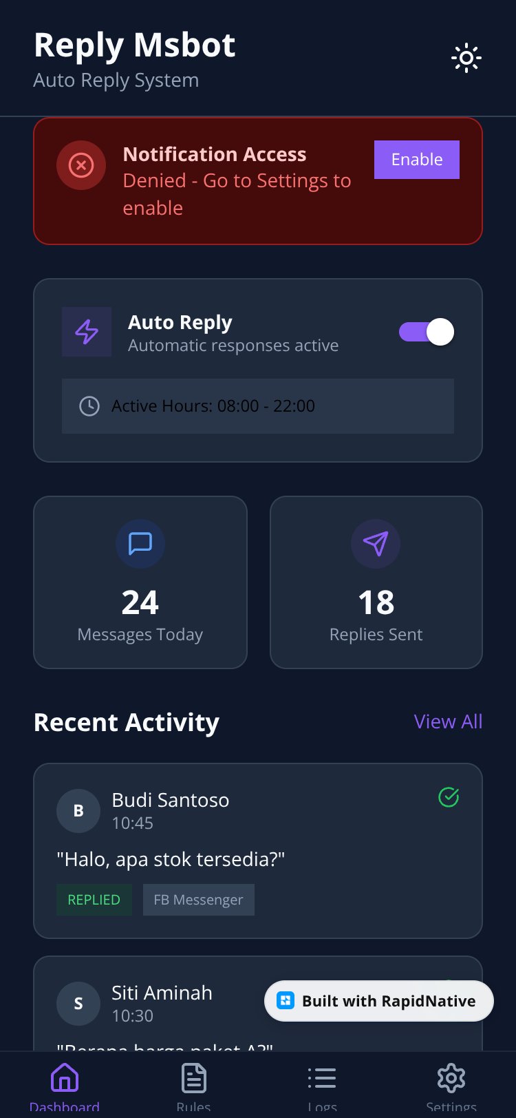Reply Msbot screen 4