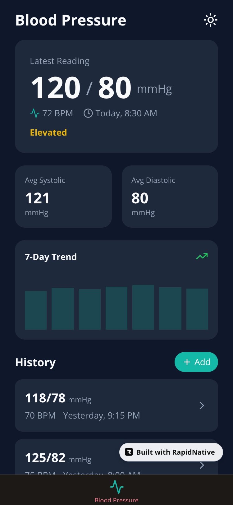 VitalTrack Pro screen 1
